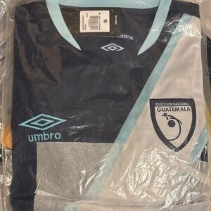 Umbro Navy Soccer Jersey with Light Blue Sash